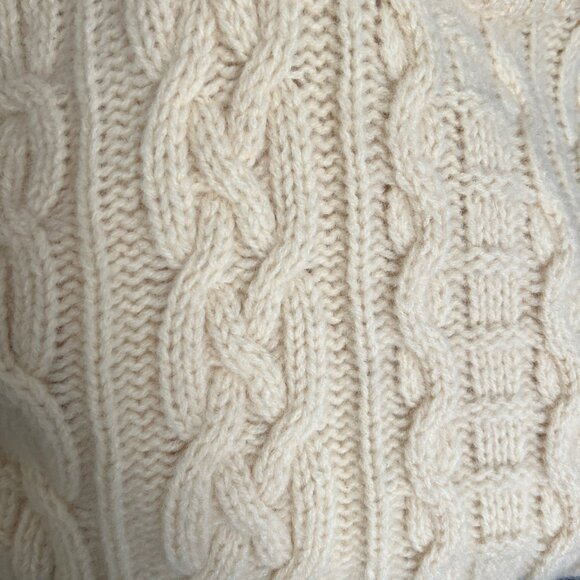 Vintage Irish Aran Fisherman Sweater Cable Knit Ireland Old Money Quiet Luxury - Picture 7 of 8